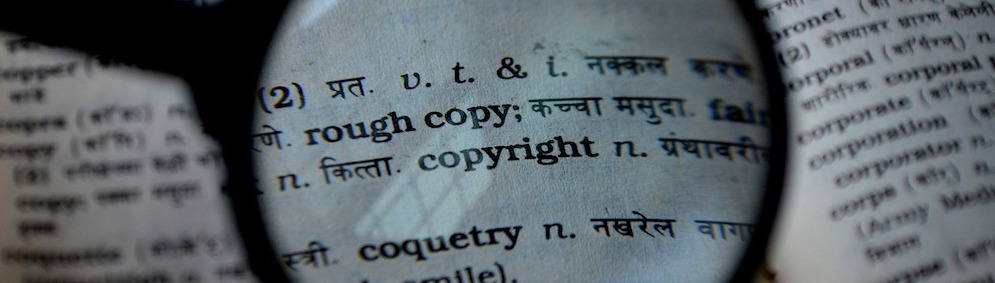 word "copyright" in a dictionary